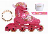 Коньки роликовые раздвижные PW-121H Pink